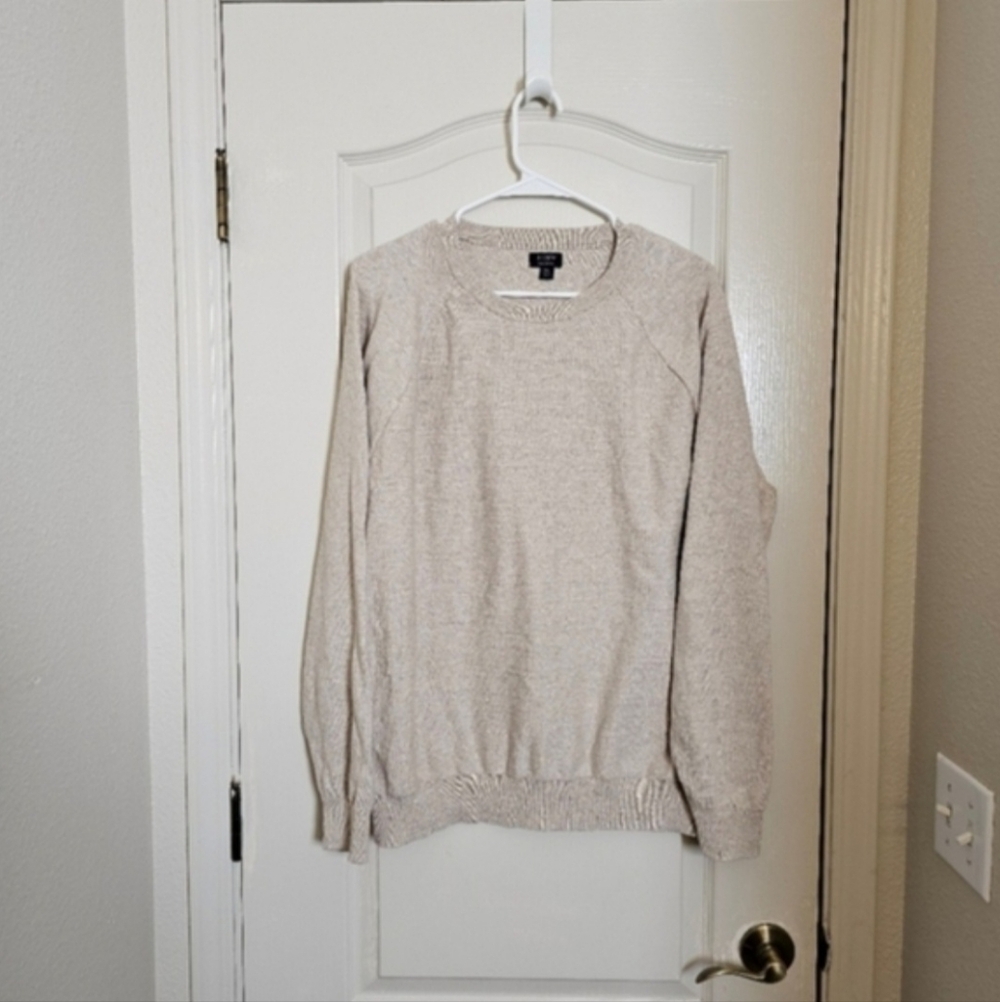 J.crew Men's Beige Cotton  Sweater Sz XL
